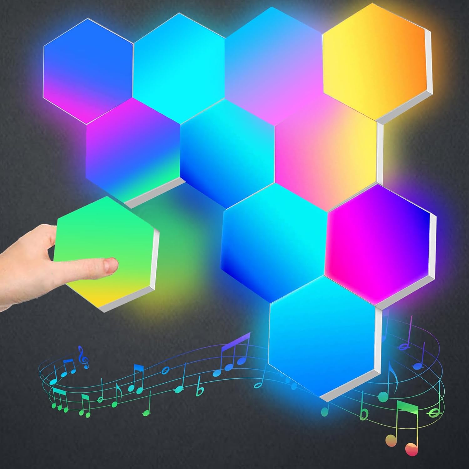 LED Hexagon Lights, Smart Hexagon Wall Lights App & Remote Control