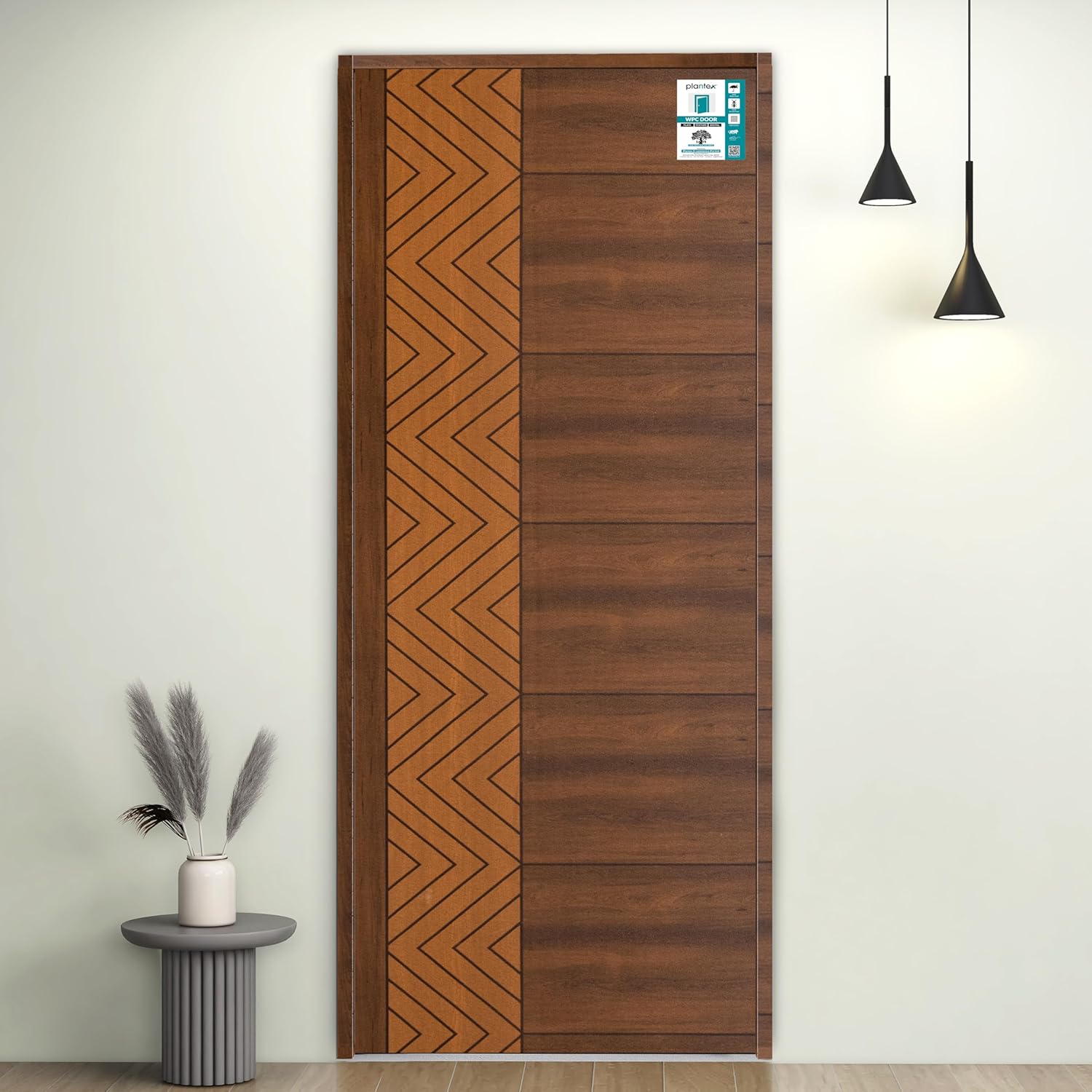 Plantex WPC Doors for Bathroom (25 mm - Thickness)/Waterproof.