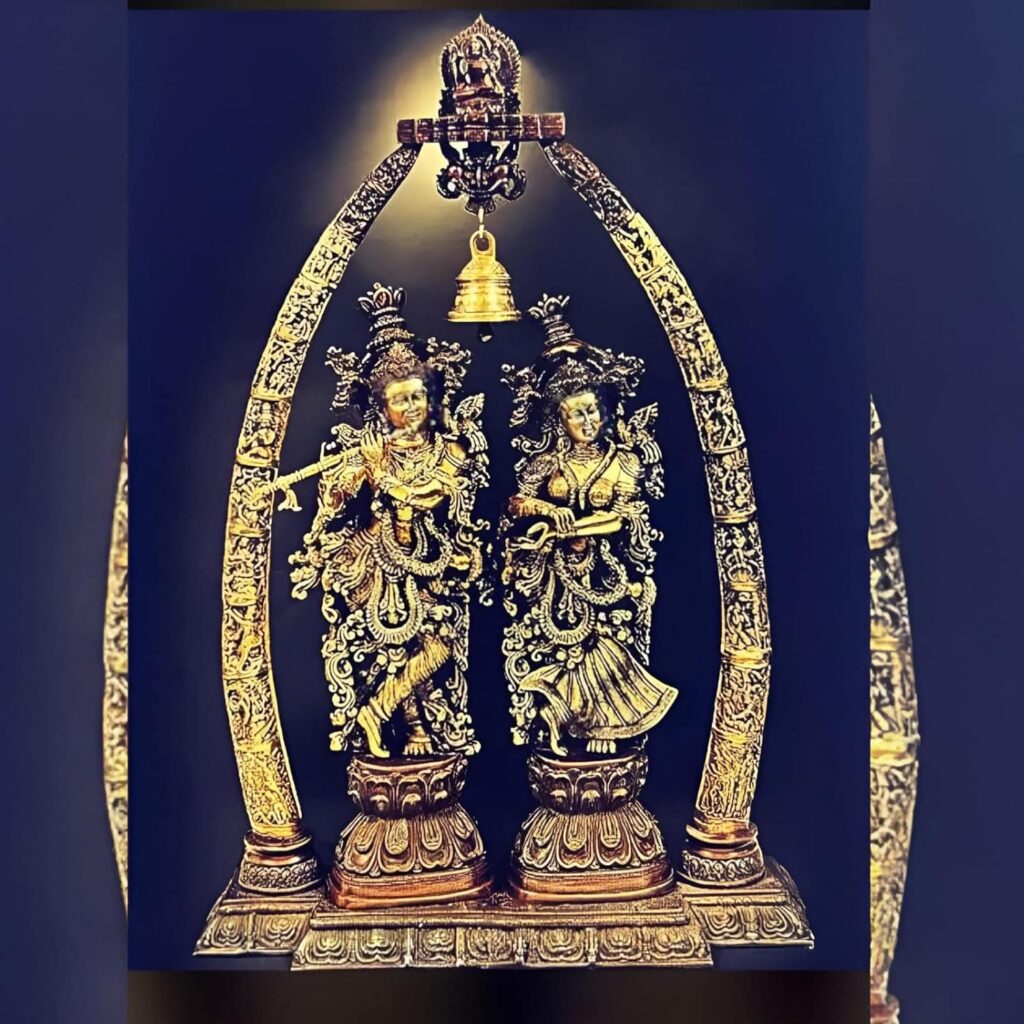 ARTSIKIA Brass Radha Krishna | Large Radha Krishna Idol |