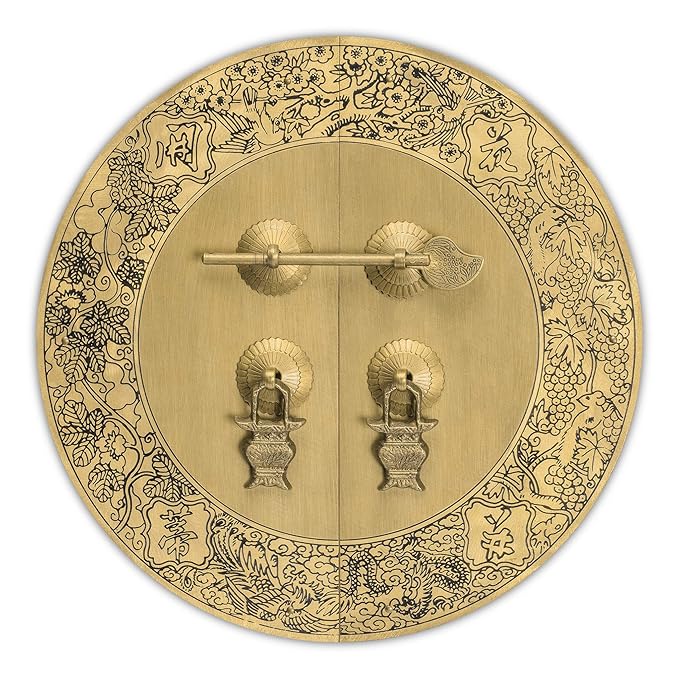 Brass Bountiful Harvest Cabinet Face Plate Backplate