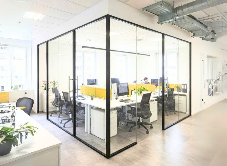 1.1 Glass Partition In Small Office Design