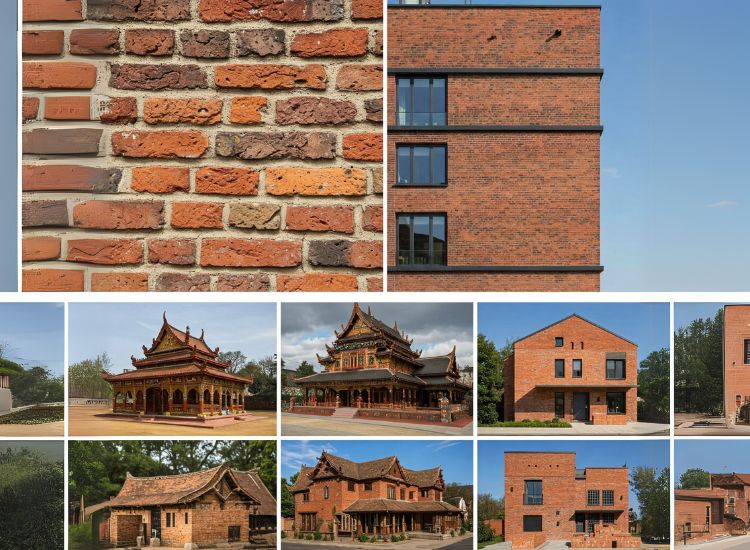 Side-by-side comparison of classic and contemporary masonry techniques, showcasing the evolution of brickwork in construction styles.