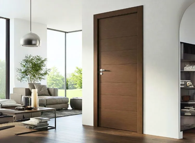 Affordable MDF door design offering a stylish, durable solution for modern house door types and contemporary interior designs.
