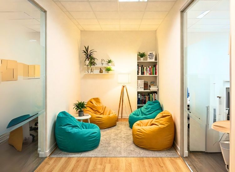 24. Relaxation Nook With Bean Bag