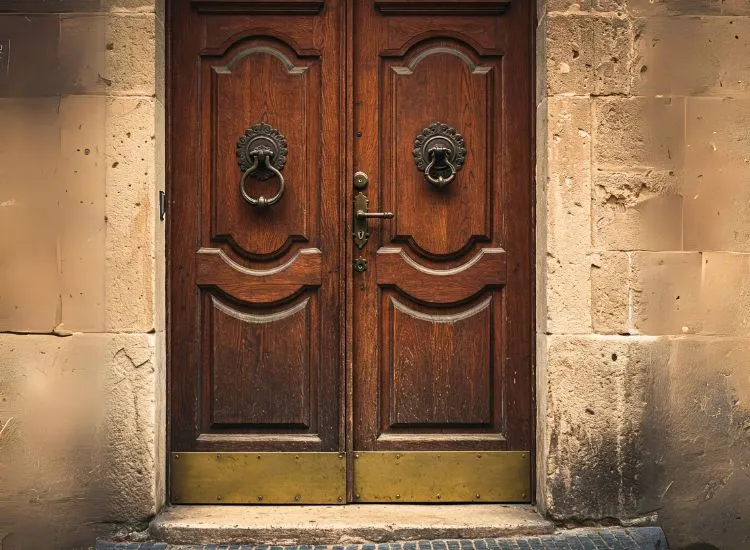 3. Traditional Wooden Door