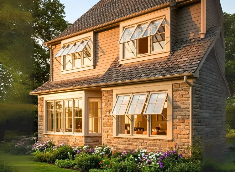 Modern home with casement and awning windows, combining smart design and functionality for stylish yet practical window solutions.
