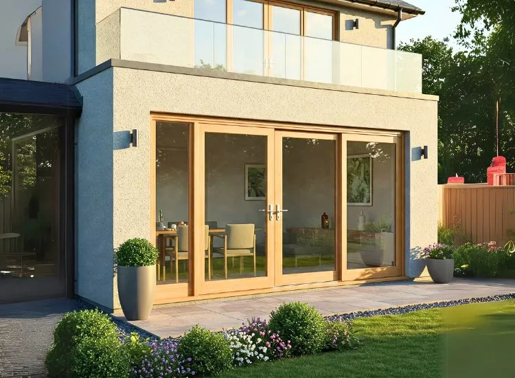 Elegant sliding and French door types in modern house design, offering stylish and space-saving wooden door solutions.