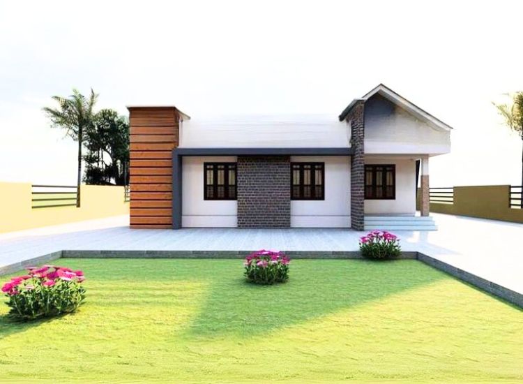 Best 2BHK house plan with garden and open spaces, featuring a spacious layout