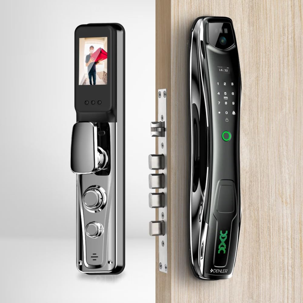 Denler DXL Doorbell Lock, Smart Door Lock with | Dual Batteries | Face ID