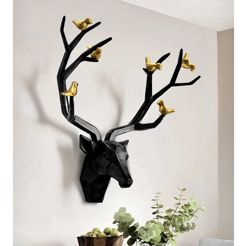 ZOVE Metal Wall Mounted Deer Head Wall Hanging Home Decoration