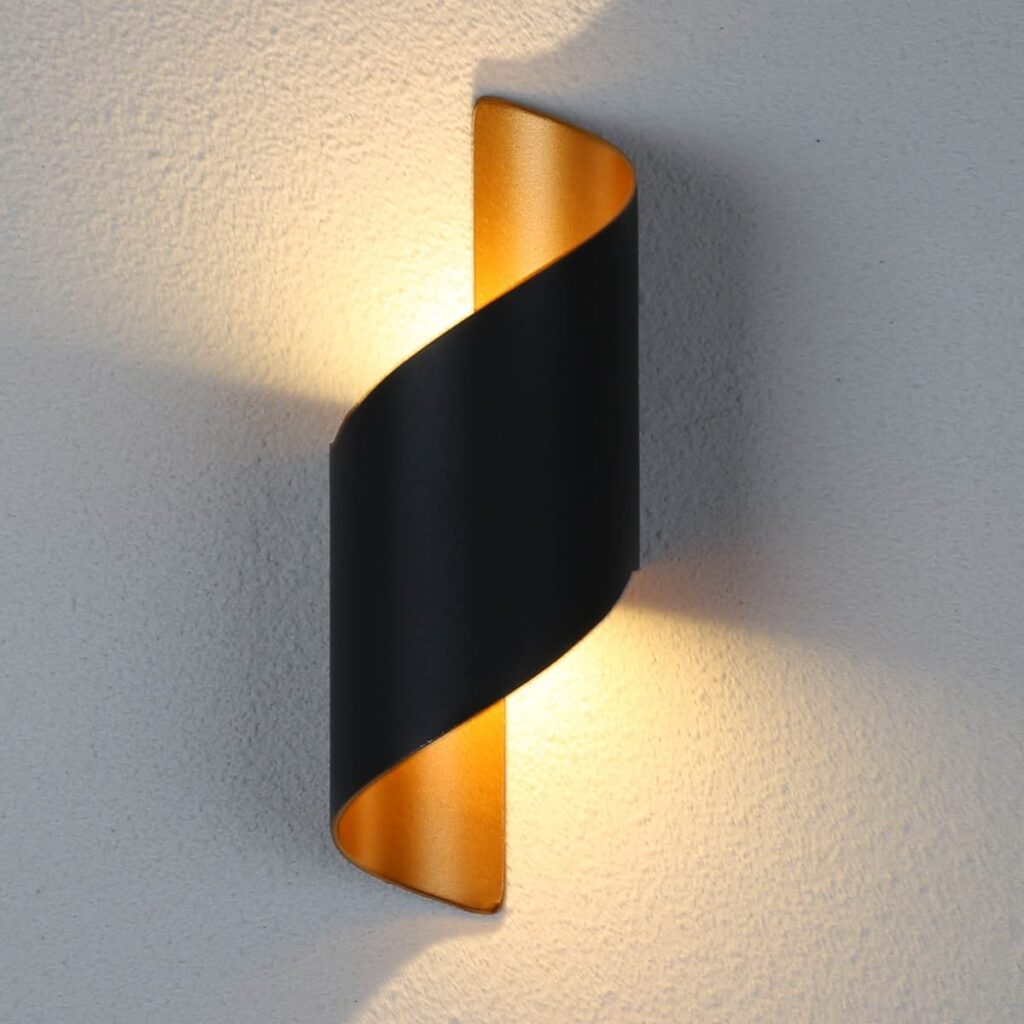 LED Wall Light for Bar, Bedroom, Kitchen (Black)