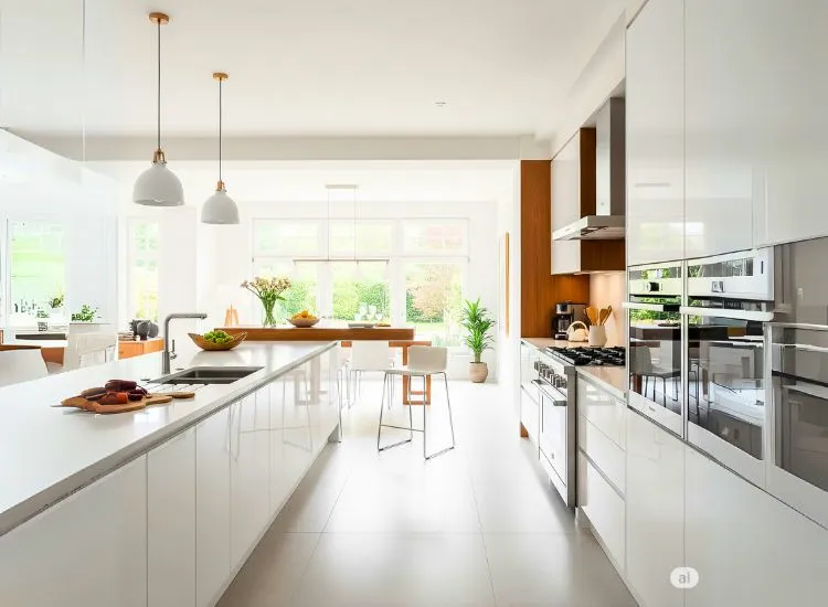 Parallel modular kitchen design with efficient layout, perfect modular design for small kitchen spaces.