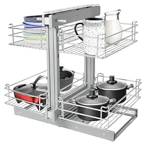 smartslide Stainless Steel 2 Shelves Kitchen Blind Corner