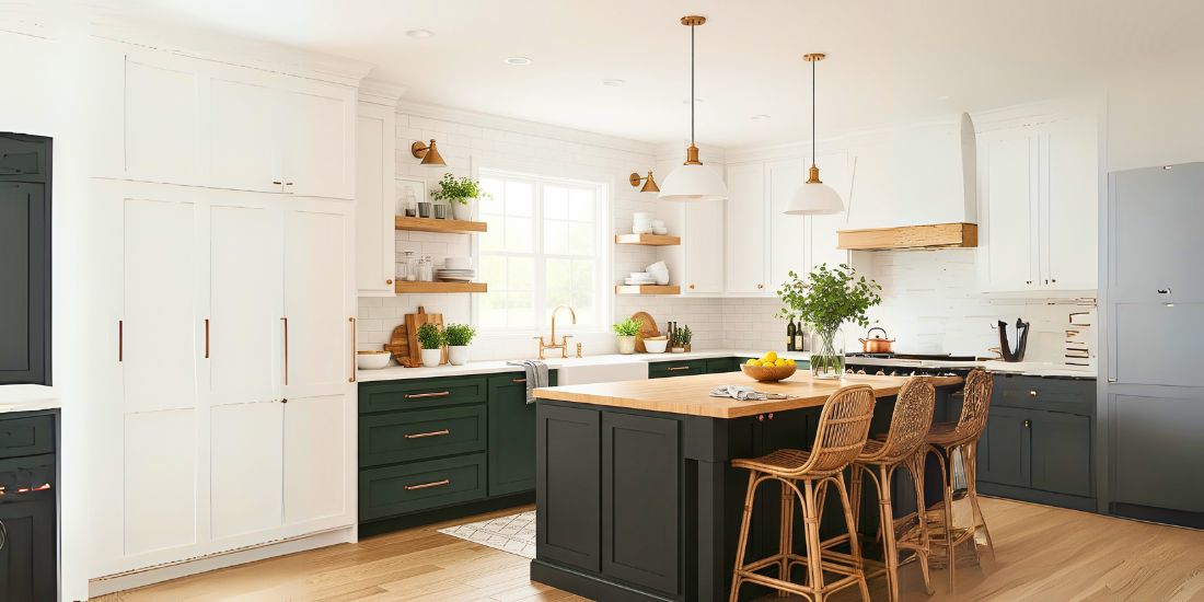 Trendy kitchen and cabinet setup featuring modular kitchen cabinets and sleek designs for kitchen cupboards.