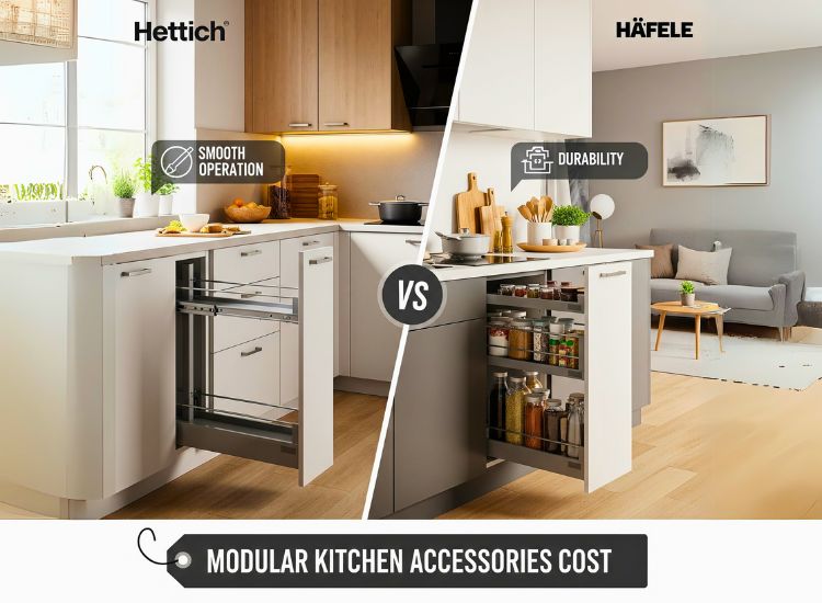 Think long-term with durable modular kitchen accessories and smart accessories for modular kitchen for lasting value.