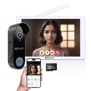 Golens Wireless Door Bell with Camera for Home | 1080P HD Video Door Bell with 8" Touch Screen