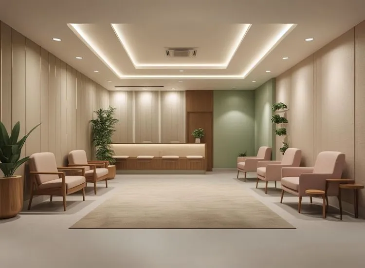 Clinic interior designs that transform sterile environments into serene, multispecialty spaces—elevated interior design for clinic ambience and care.