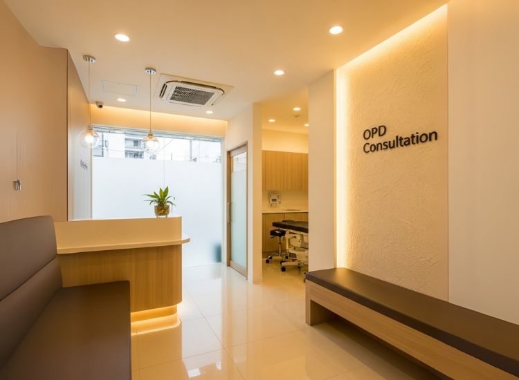 Clinic interior designs featuring soft, strategic lighting that offers comfort beyond illumination—smart clinic design ideas for a healing atmosphere.