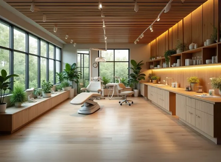 Interior design for clinic spaces using eco-friendly, budget-conscious materials that offer durability—sustainable clinic design ideas for long-term value.