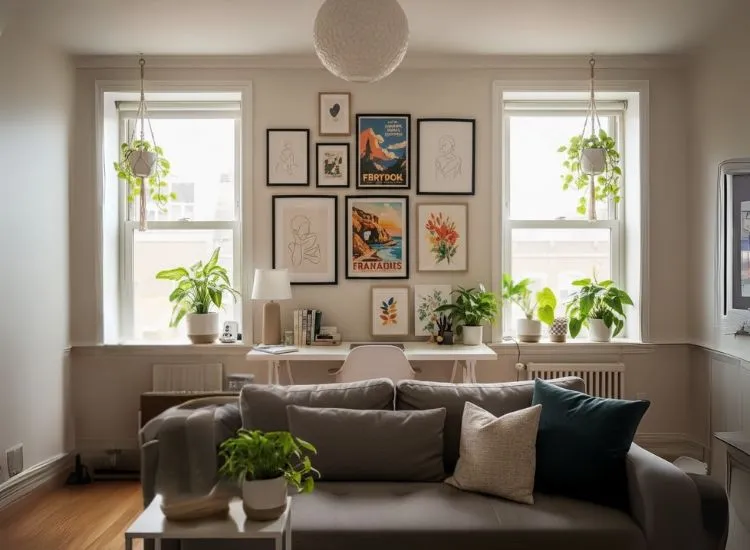 Studio Apartment Interior Design For Gallery Walls