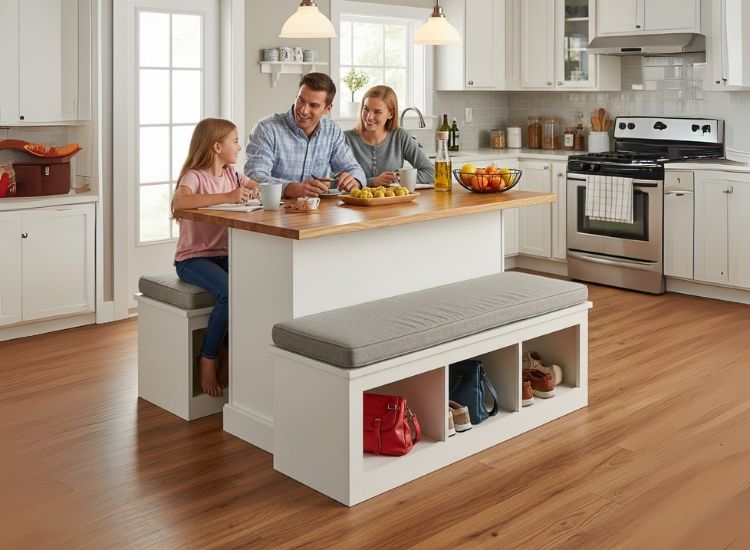 Idea 13 Bench Island for Family of 3