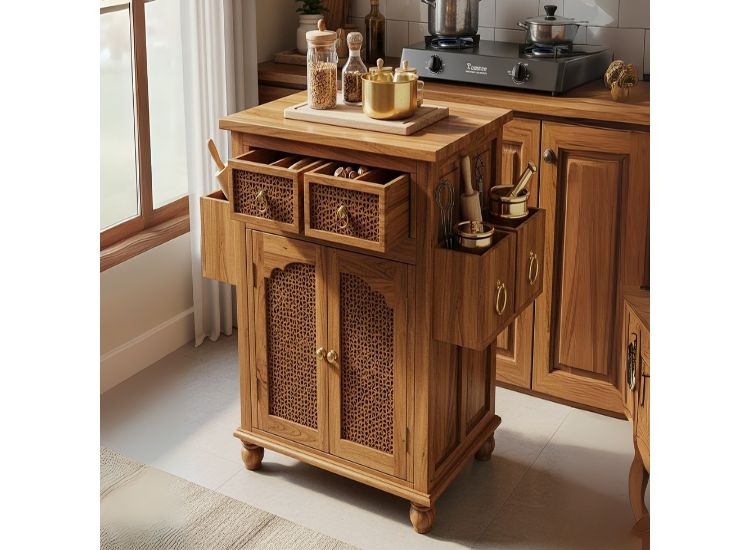 Idea 27 Island with Integrated Jaali Drawer