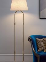 Divine Trends Loop Modern Floor Lamp Brass Antique Finish Standing 5Ft Height With 16 Inches